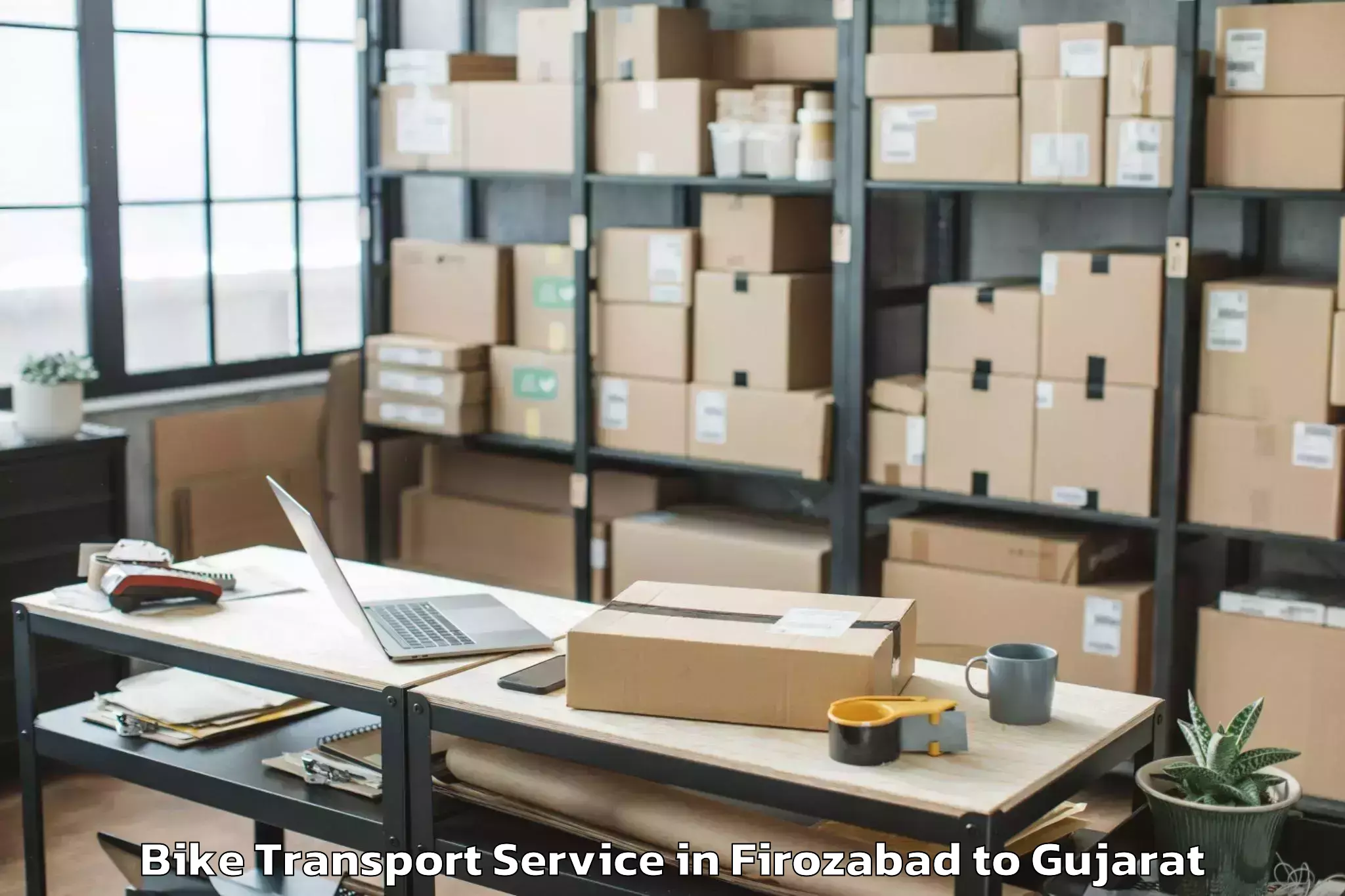 Expert Firozabad to Anand Bike Transport